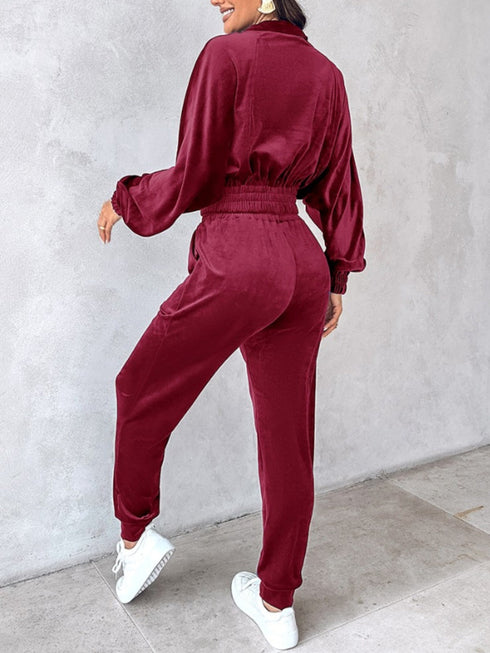 'Ursel' Crop Top and Joggers Set - Celes Fashion